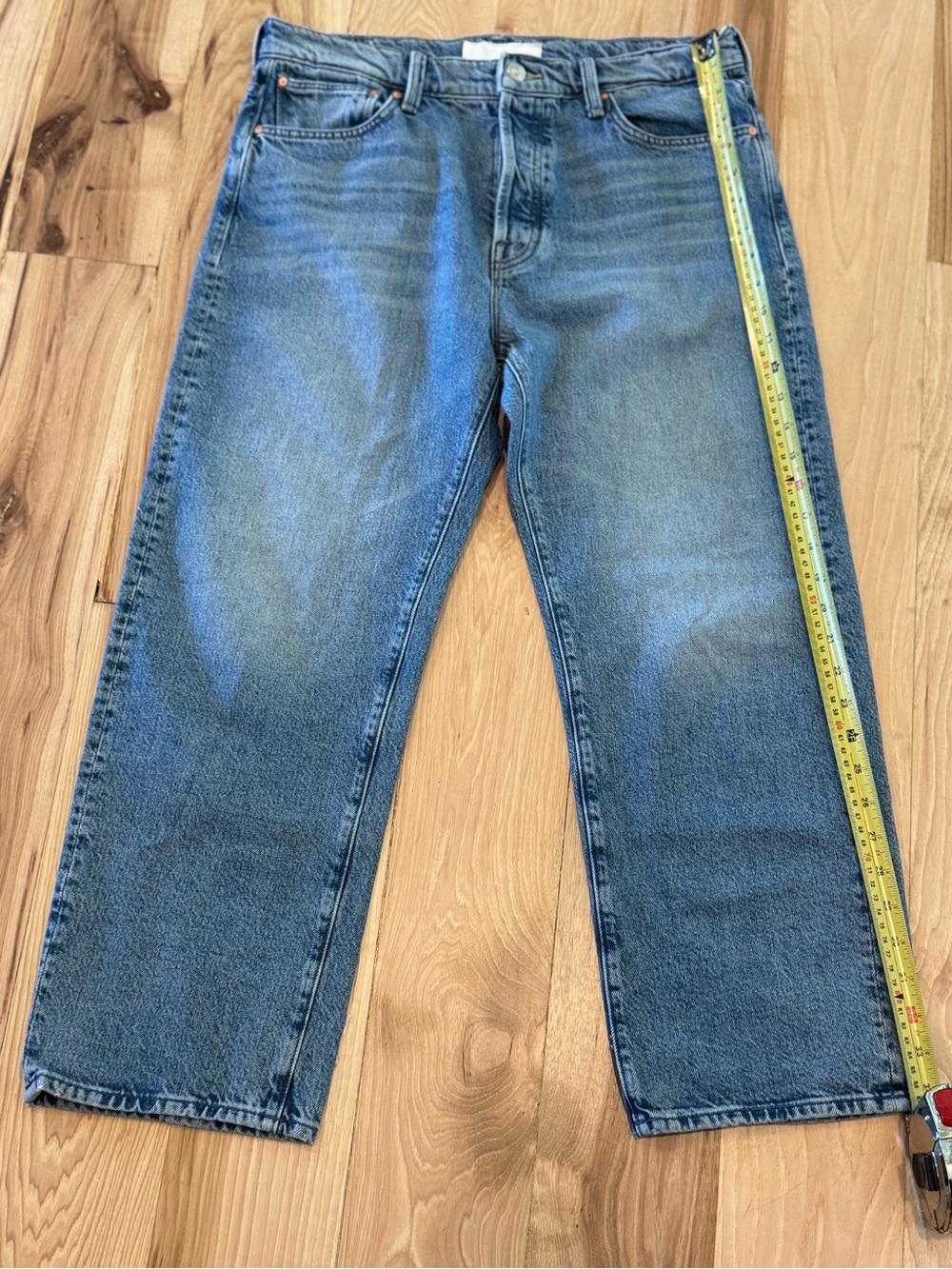MOTHER Superior The Ditcher Crop Jeans 29 Leap At The Chance Straight Leg